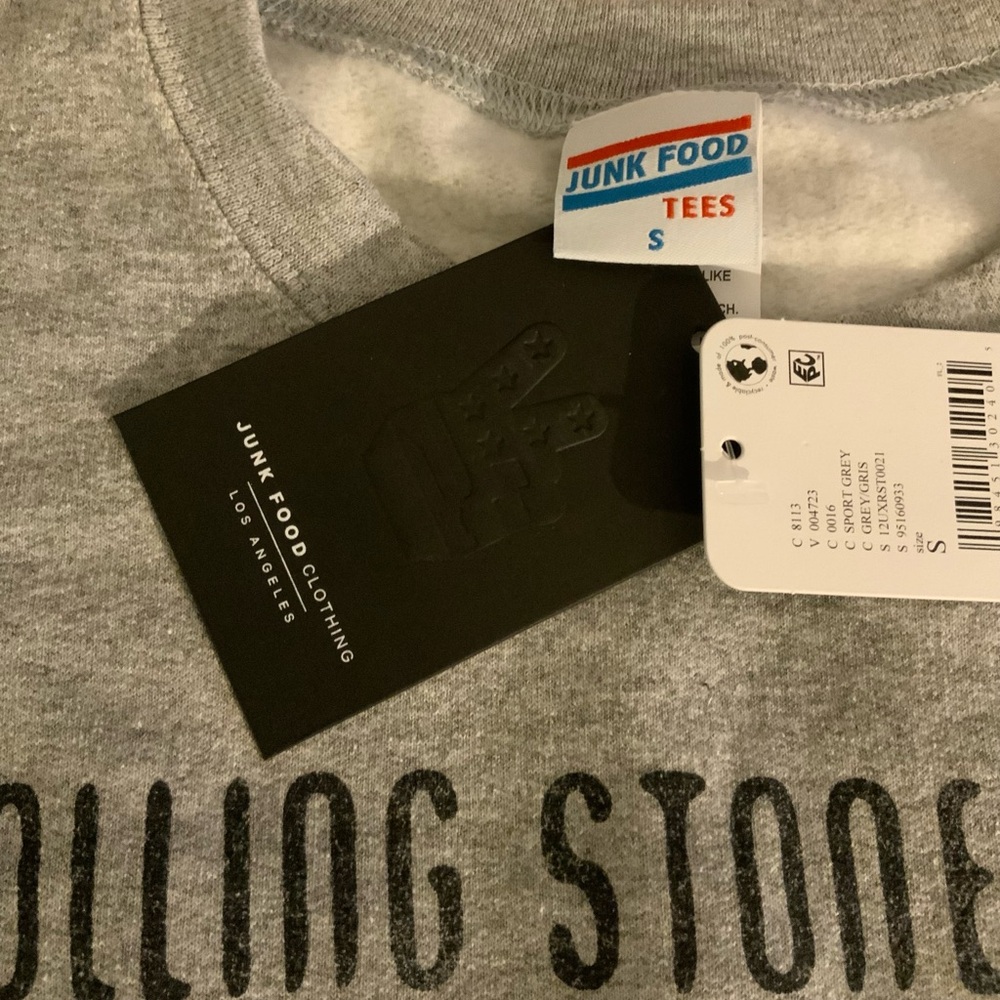NWT JUNK FOOD ROLLING STONES SWEATSHIRT VOODOO LOUNGE TOUR SMALL - Picture 6 of 7